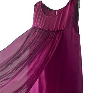 Jenni Kayne 100% Silk Purple Mini Dress Women’s Size Small